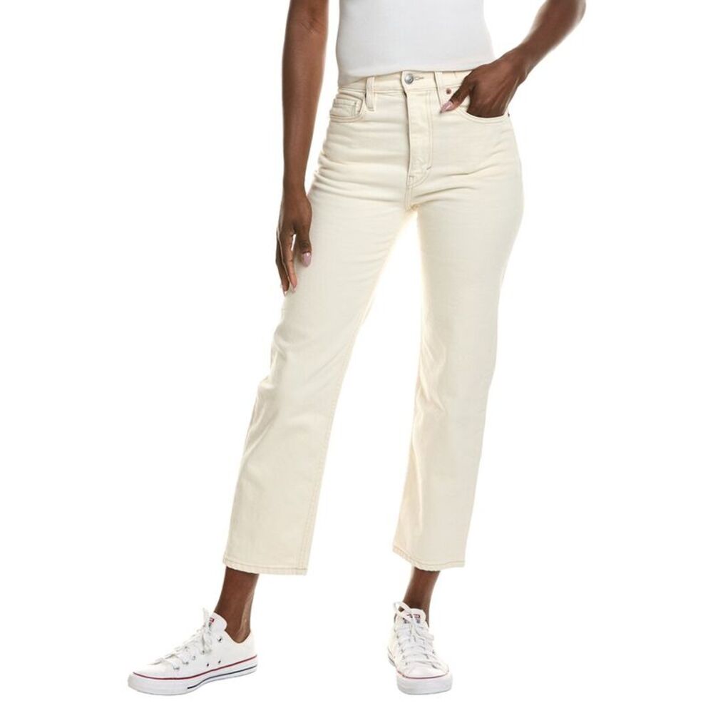 Emerson Fry Womens Vintage Stovepipe Ankle Jean, Ivory